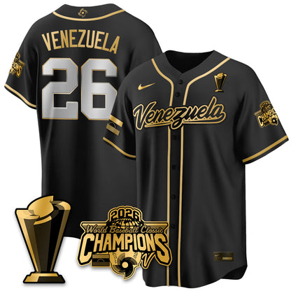 Venezuela Baseball 2026 World Baseball Classic Champions Limited Jersey V2 - All Stitched-DTD