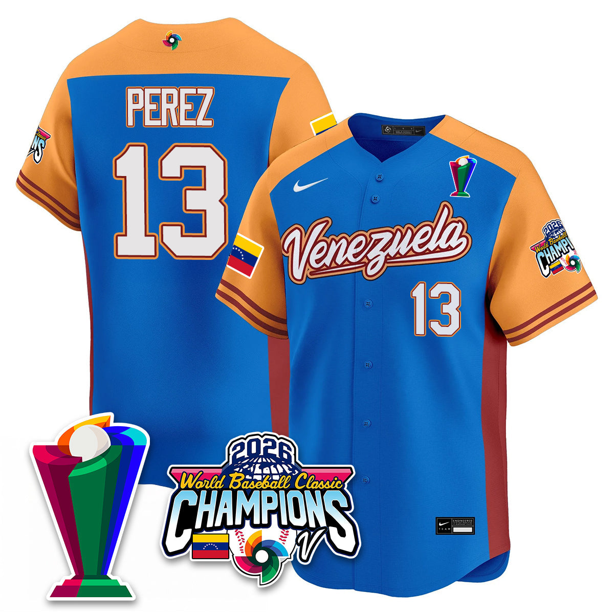Venezuela Baseball 2026 World Baseball Classic Champions Limited Jersey V2 - All Stitched-DTD