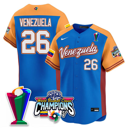Venezuela Baseball 2026 World Baseball Classic Champions Limited Jersey V2 - All Stitched-DTD