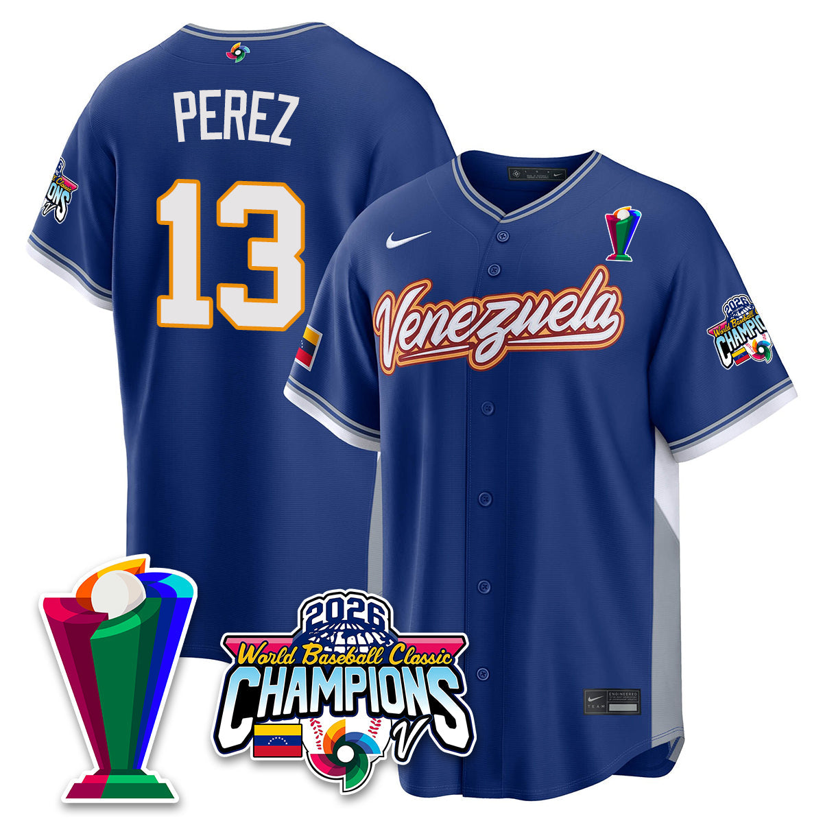 Venezuela Baseball 2026 World Baseball Classic Champions Limited Jersey V2 - All Stitched-DTD