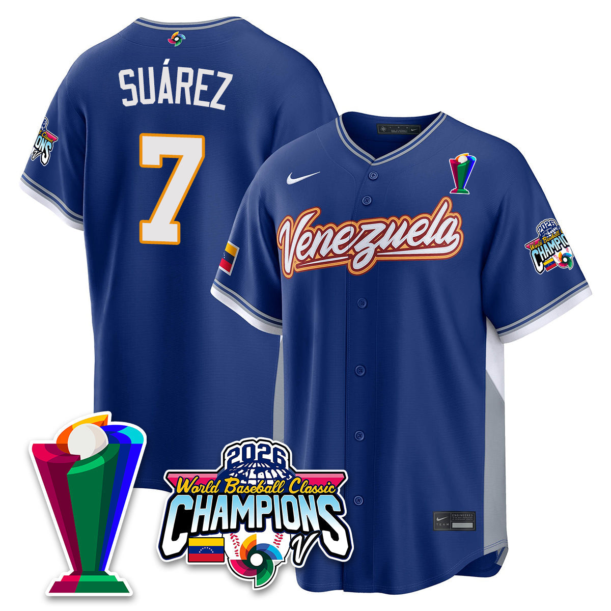 Venezuela Baseball 2026 World Baseball Classic Champions Limited Jersey V2 - All Stitched-DTD