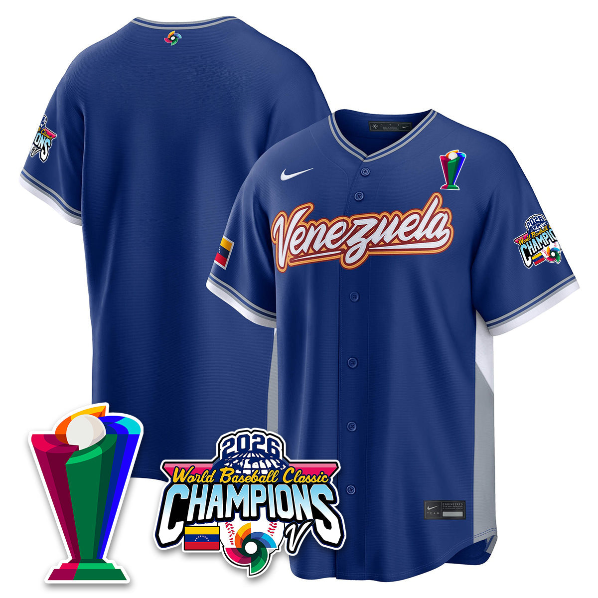 Venezuela Baseball 2026 World Baseball Classic Champions Limited Jersey V2 - All Stitched-DTD