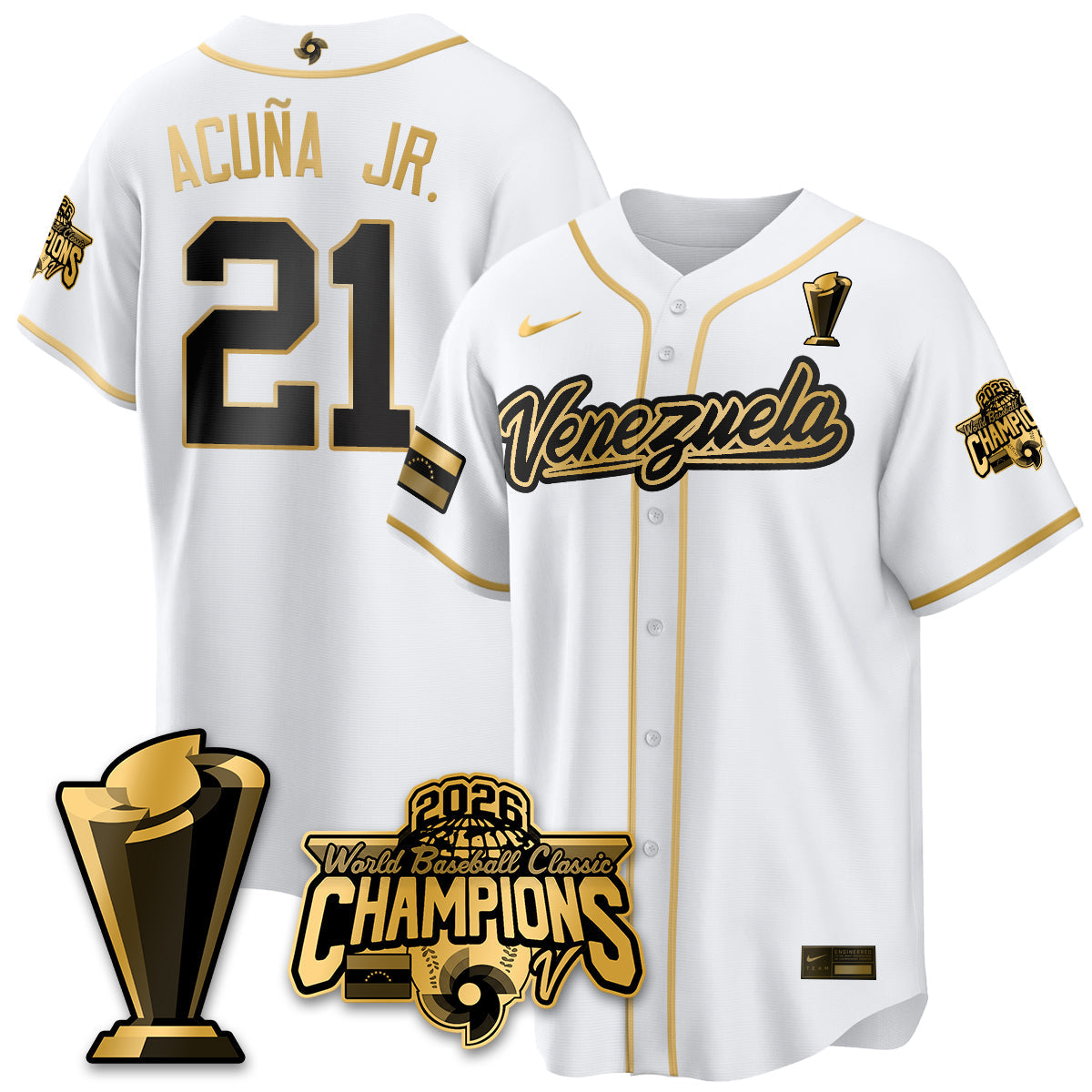 Venezuela Baseball 2026 World Baseball Classic Champions Limited Jersey V2 - All Stitched-DTD