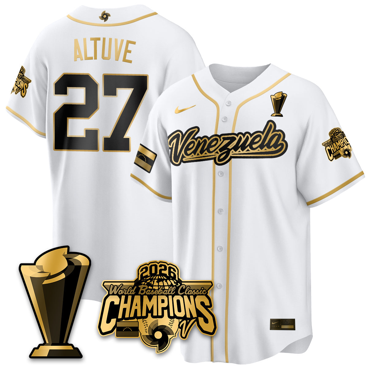 Venezuela Baseball 2026 World Baseball Classic Champions Limited Jersey V2 - All Stitched-DTD