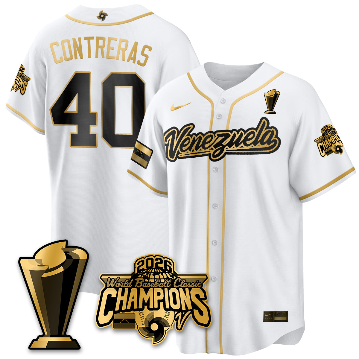 Venezuela Baseball 2026 World Baseball Classic Champions Limited Jersey V2 - All Stitched-DTD