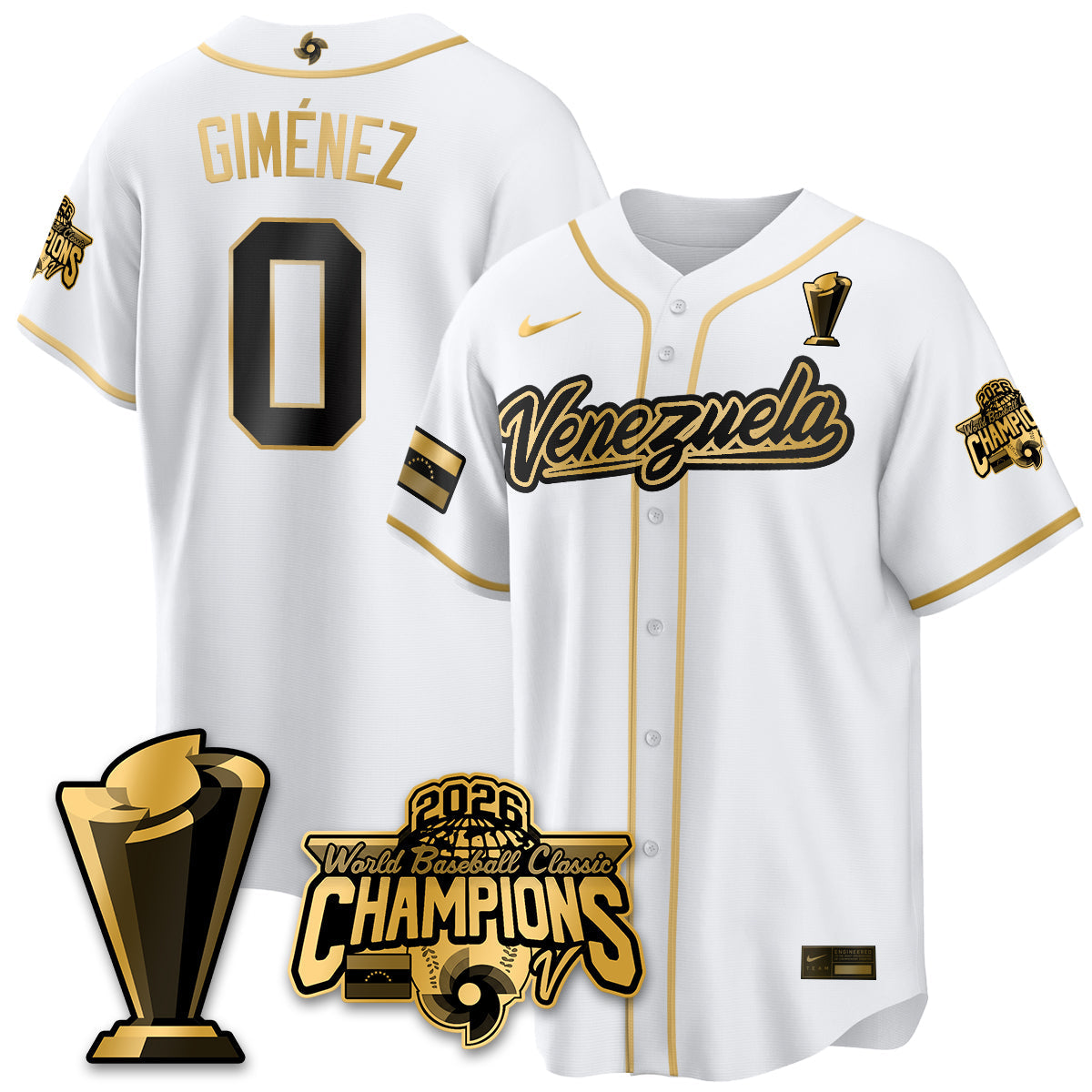 Venezuela Baseball 2026 World Baseball Classic Champions Limited Jersey V2 - All Stitched-DTD