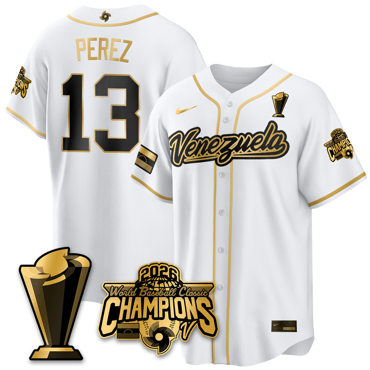 Venezuela Baseball 2026 World Baseball Classic Champions Limited Jersey V2 - All Stitched-DTD