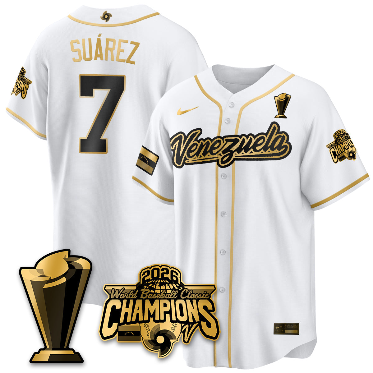 Venezuela Baseball 2026 World Baseball Classic Champions Limited Jersey V2 - All Stitched-DTD