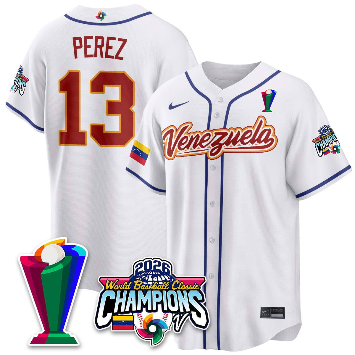 Venezuela Baseball 2026 World Baseball Classic Champions Limited Jersey V2 - All Stitched-DTD