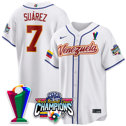 Venezuela Baseball 2026 World Baseball Classic Champions Limited Jersey V2 - All Stitched-DTD