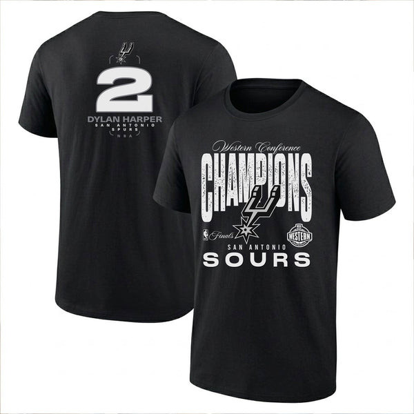 SAS 2026 NBA Western Conference Champions Printed T-Shirt-DTD