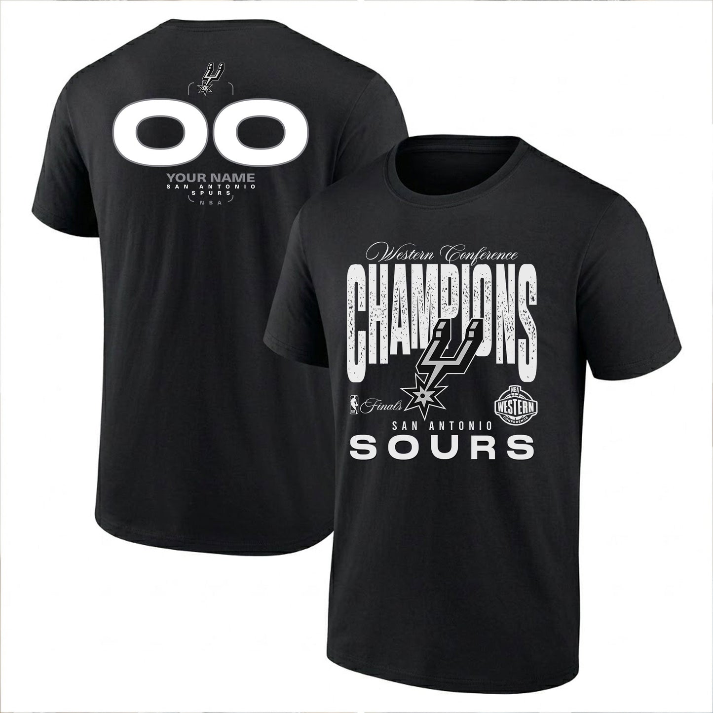 SAS 2026 NBA Western Conference Champions Custom Printed T-Shirt-DTD