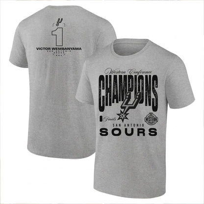 SAS 2026 NBA Western Conference Champions Printed T-Shirt-DTD