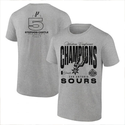 SAS 2026 NBA Western Conference Champions Printed T-Shirt-DTD