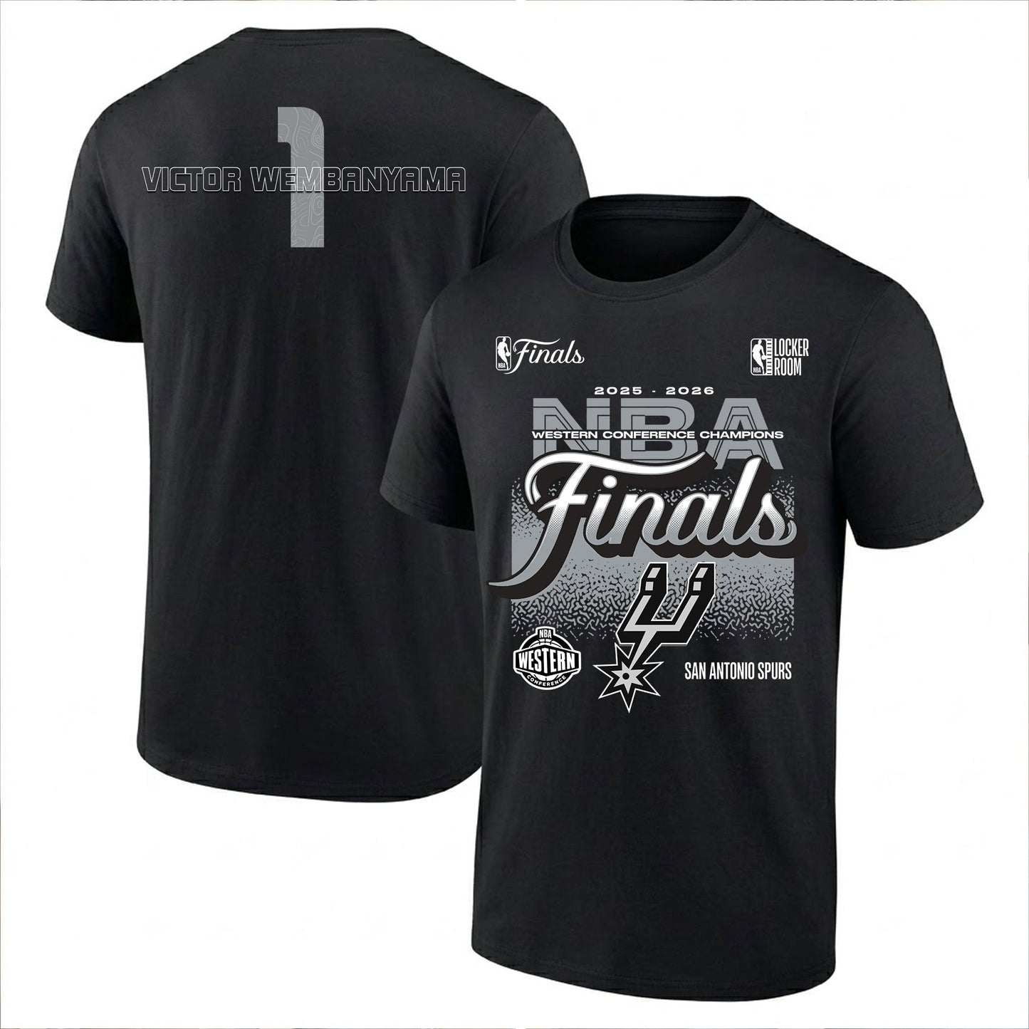 SAS 2026 NBA Western Conference Champions Printed T-Shirt V3-DTD