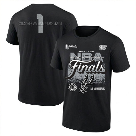 SAS 2026 NBA Western Conference Champions Printed T-Shirt V3-DTD