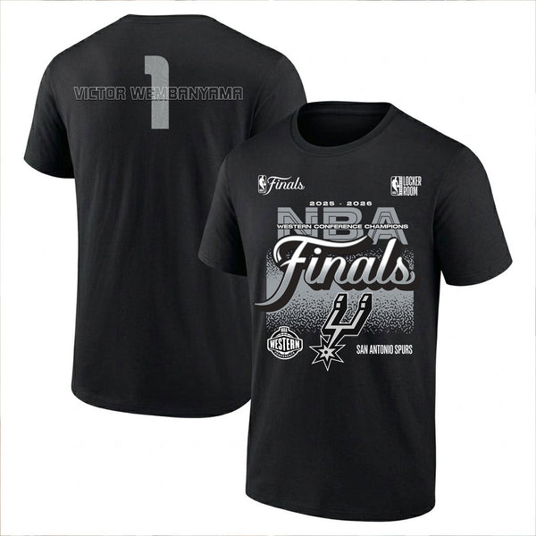 SAS 2026 NBA Western Conference Champions Printed T-Shirt V3-DTD