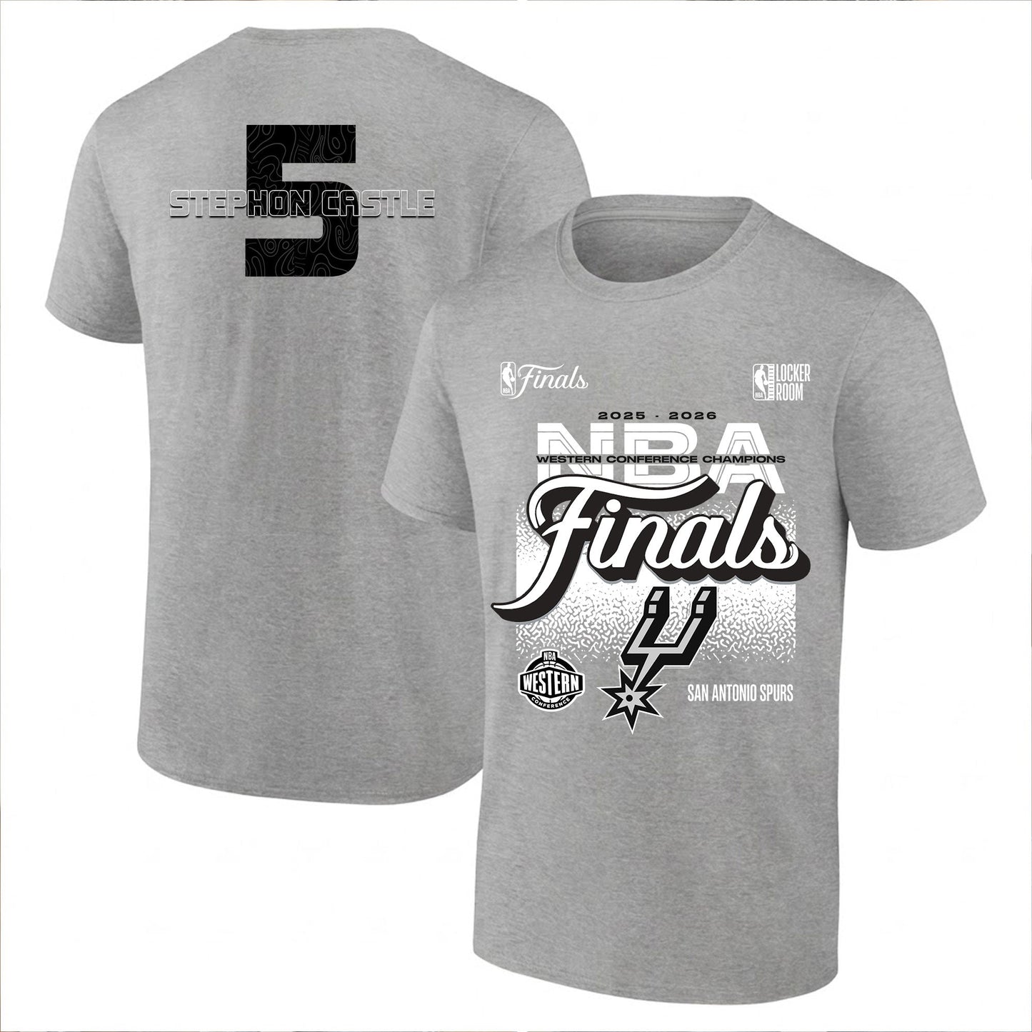SAS 2026 NBA Western Conference Champions Printed T-Shirt V3-DTD