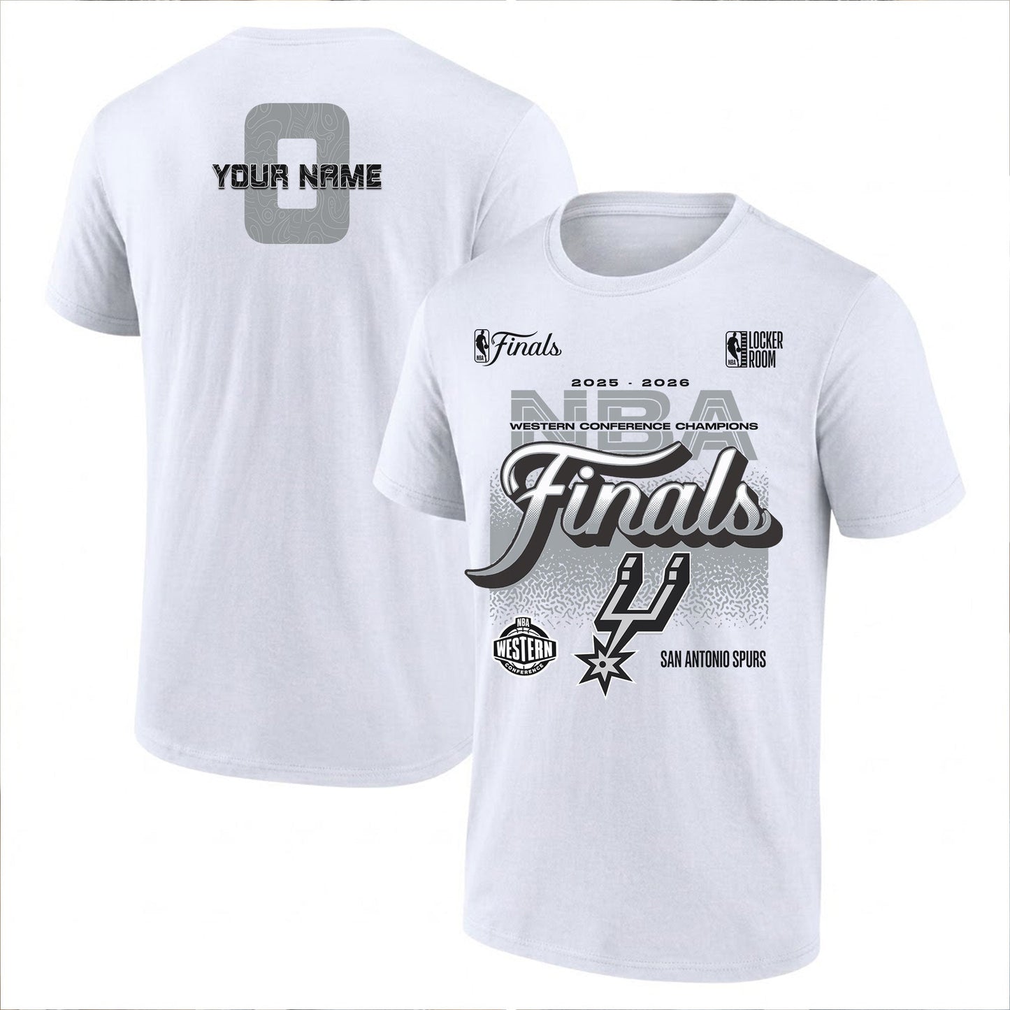 SAS 2026 NBA Western Conference Champions Custom Printed T-Shirt V3-DTD