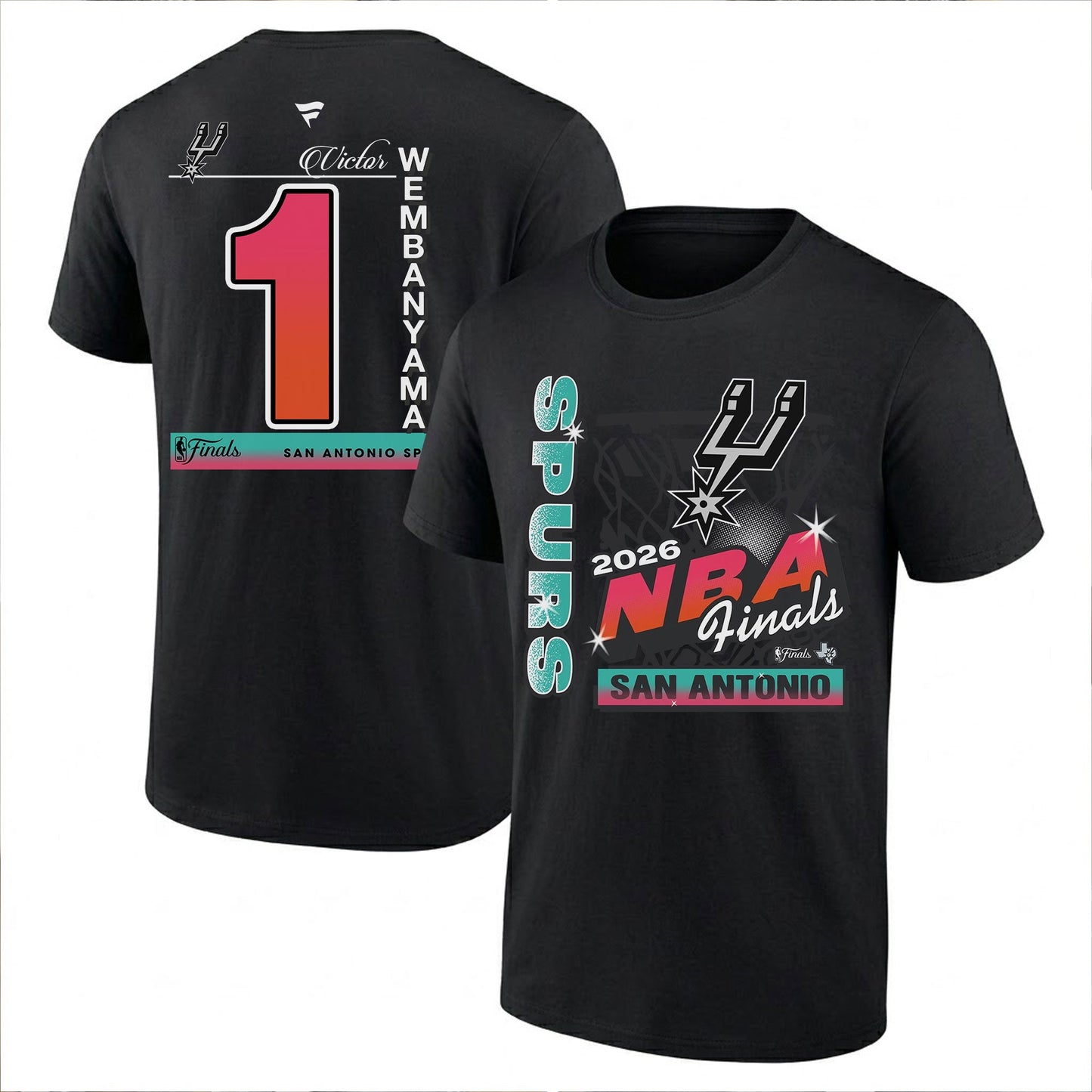 SAS 2026 NBA Western Conference Champions Printed T-Shirt V2-DTD