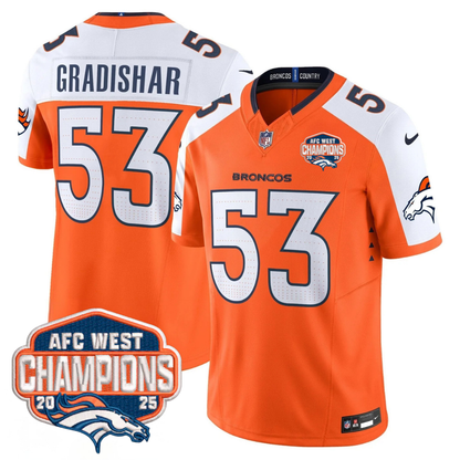 DEN AFC West Champions Patch Vapor Limited Jersey V2 - All Stitched-DTD
