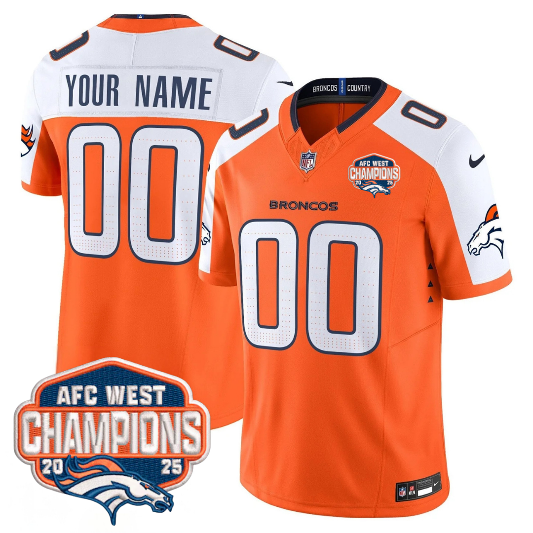 Custom DEN AFC West Champions Patch Vapor Limited Jersey V2 - All Stitched-DTD