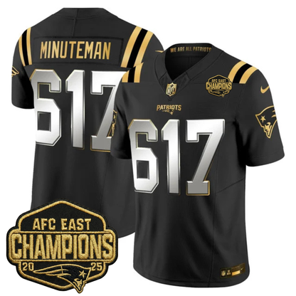 NE 2025 AFC East Champions Gold Vapor Limited Jersey - All Stitched-DTD