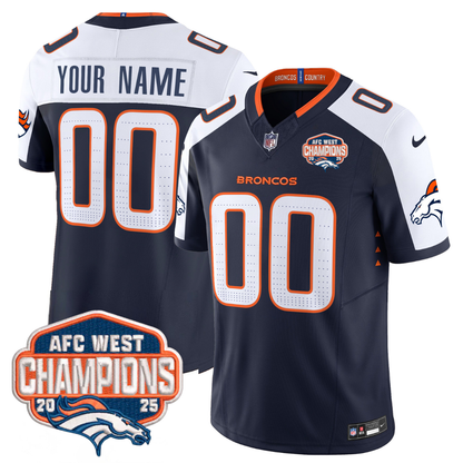 Custom DEN AFC West Champions Patch Vapor Limited Jersey V2 - All Stitched-DTD