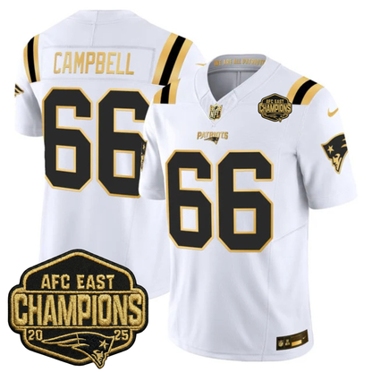NE 2025 AFC East Champions Gold Vapor Limited Jersey - All Stitched-DTD