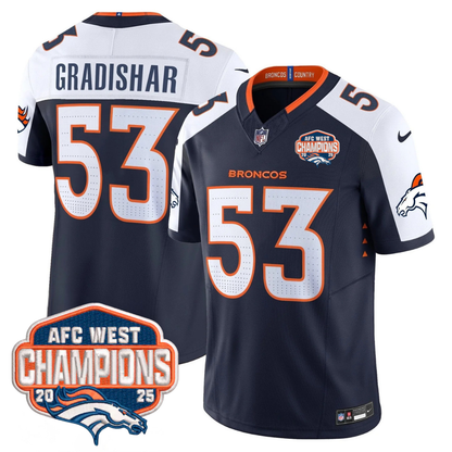 DEN AFC West Champions Patch Vapor Limited Jersey V2 - All Stitched-DTD