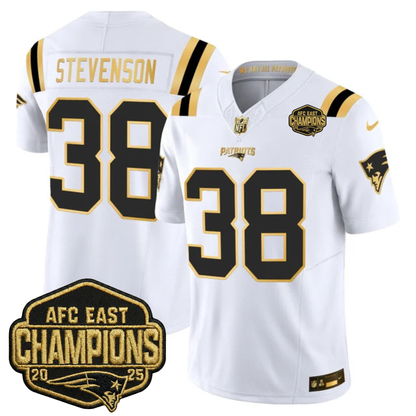 NE 2025 AFC East Champions Gold Vapor Limited Jersey - All Stitched-DTD