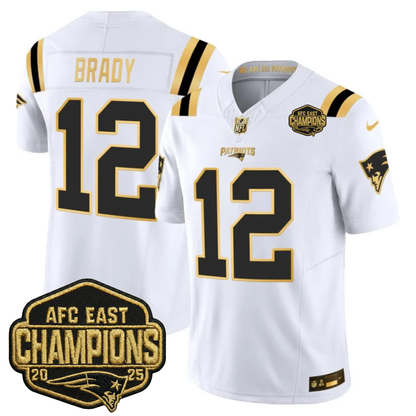 NE 2025 AFC East Champions Gold Vapor Limited Jersey - All Stitched-DTD