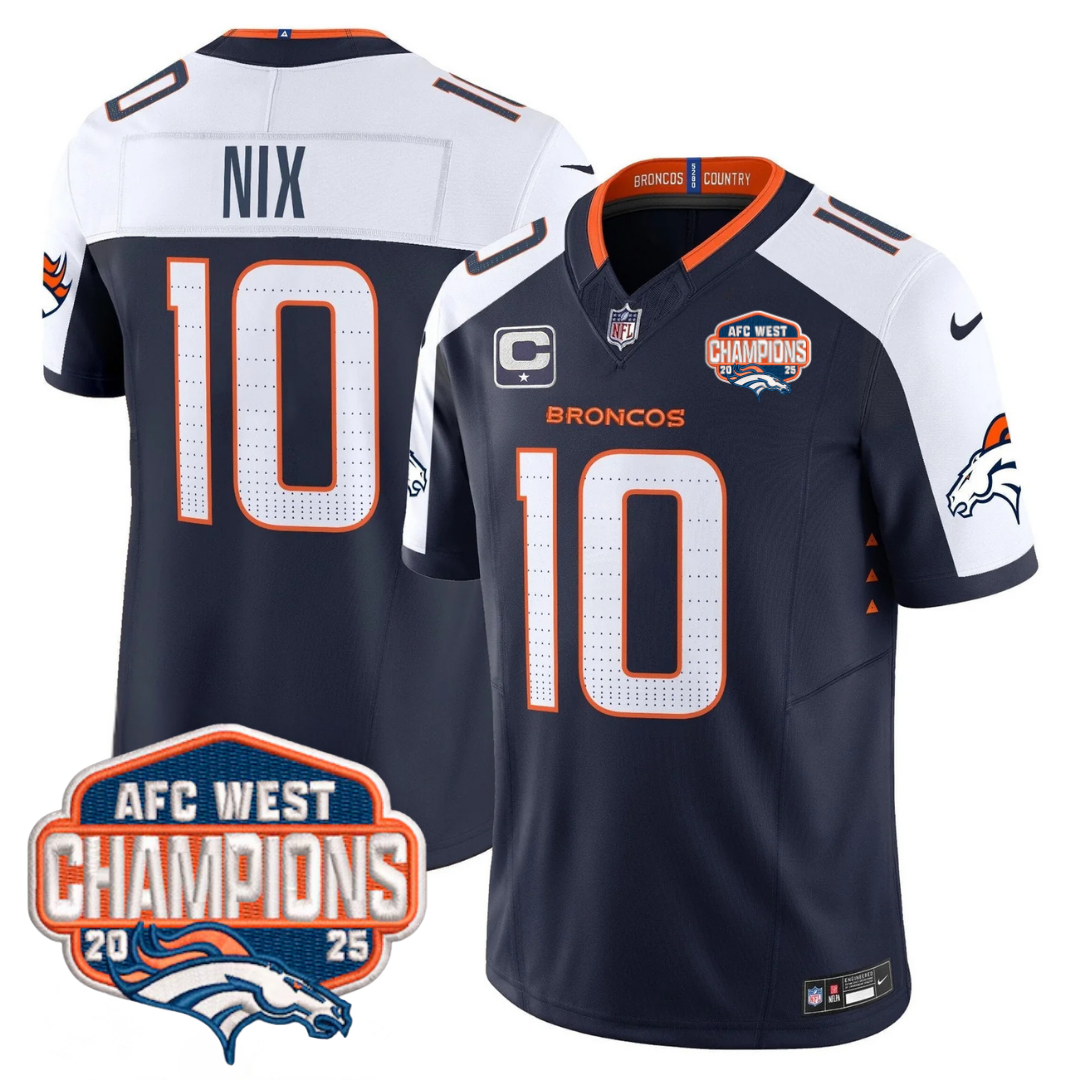 DEN AFC West Champions Patch Vapor Limited Jersey V2 - All Stitched-DTD
