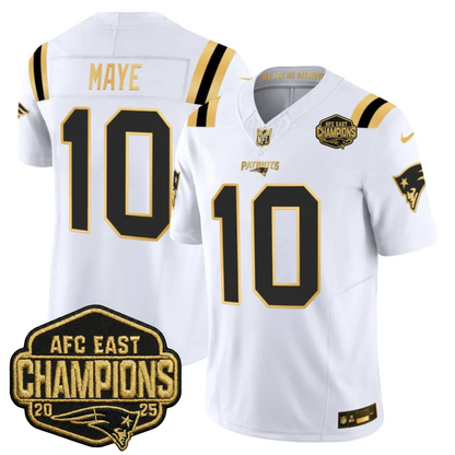 NE 2025 AFC East Champions Gold Vapor Limited Jersey - All Stitched-DTD