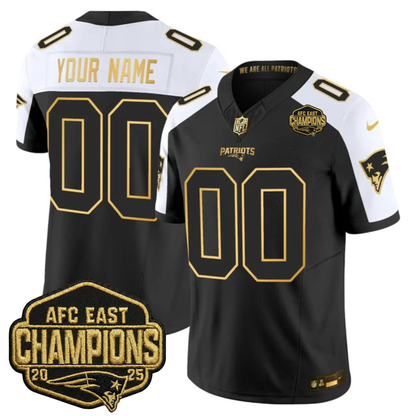 NE 2025 AFC East Champions Gold Vapor Limited Jersey - All Stitched-DTD