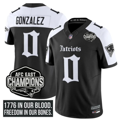 NE 'Gothic Revolution Edition' AFC East Champions Patch Vapor Limited Jersey - All Stitched-DTD