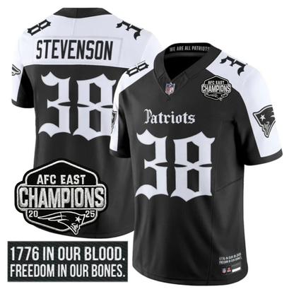NE 'Gothic Revolution Edition' AFC East Champions Patch Vapor Limited Jersey - All Stitched-DTD