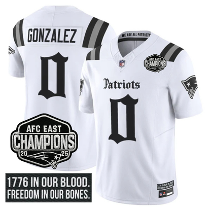 NE 'Gothic Revolution Edition' AFC East Champions Patch Vapor Limited Jersey - All Stitched-DTD