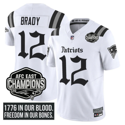 NE 'Gothic Revolution Edition' AFC East Champions Patch Vapor Limited Jersey - All Stitched-DTD