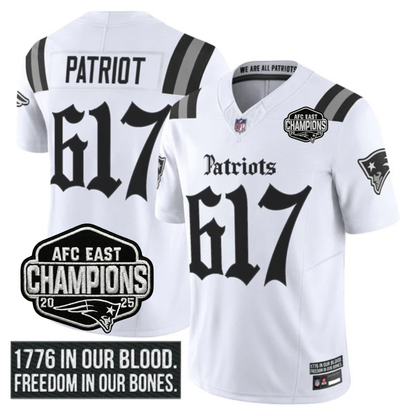 NE 'Gothic Revolution Edition' AFC East Champions Patch Vapor Limited Jersey - All Stitched-DTD