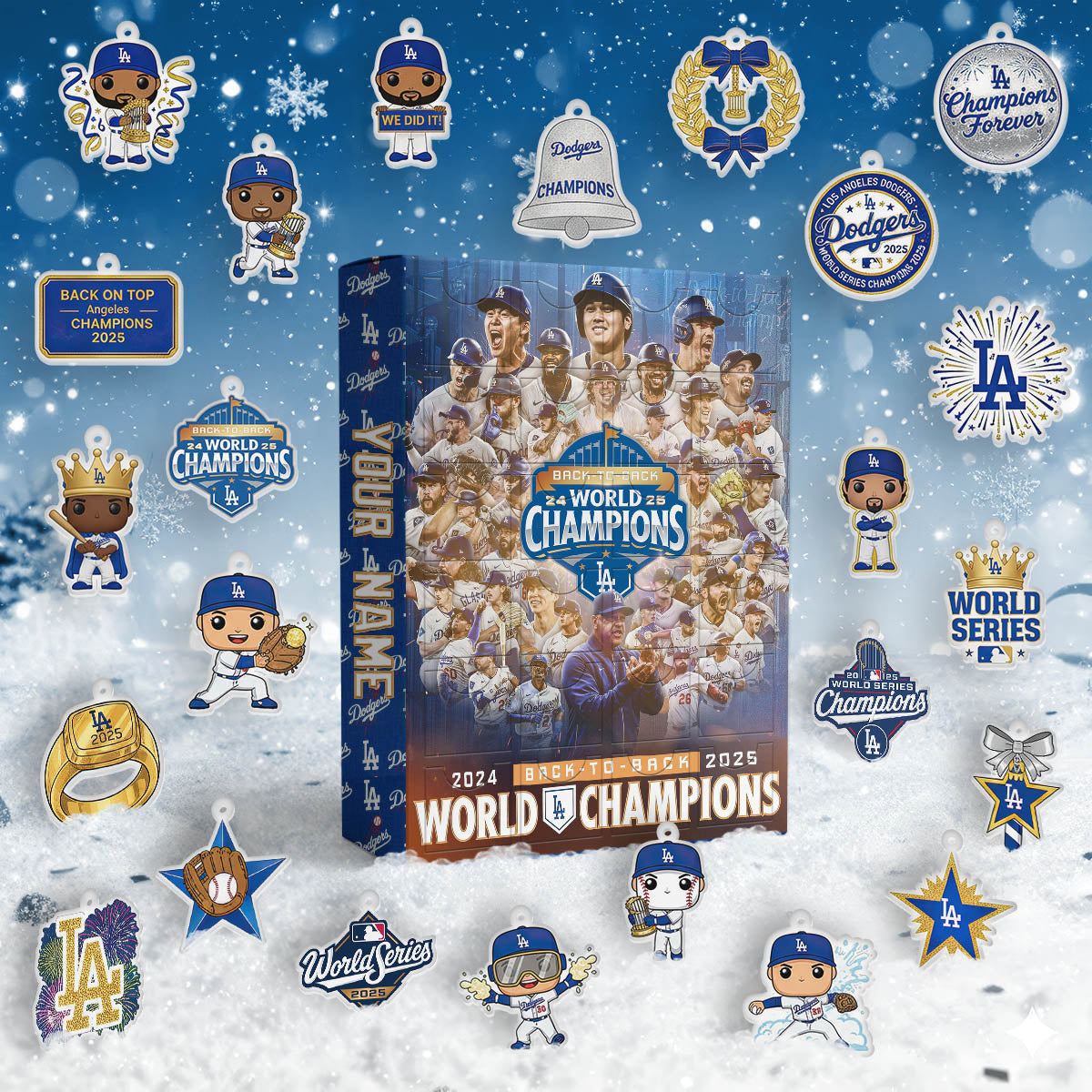 Personalized LAD 2025 World Series Champions Advent Calendar-DTD