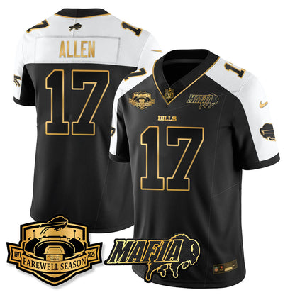 BUF 2025 Bills Mafia Patch Gold Vapor Limited Jersey - All Stitched-DTD
