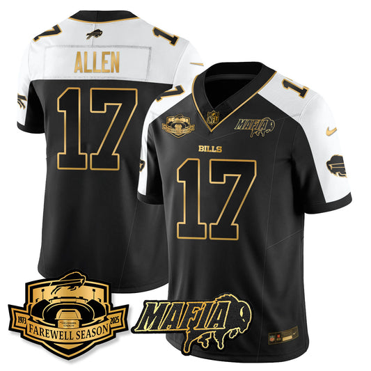 BUF 2025 Bills Mafia Patch Gold Vapor Limited Jersey - All Stitched-DTD