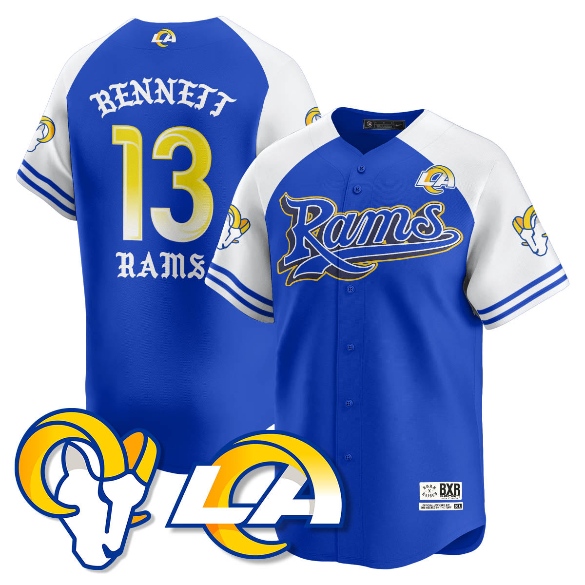LAR Born x Raised Baseball Jersey - All Stitched-DTD