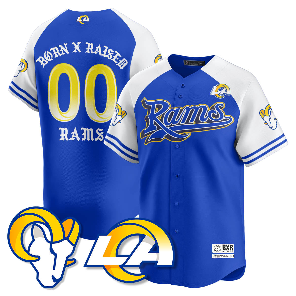 LAR Born x Raised Baseball Jersey - All Stitched-DTD