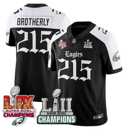 PHI 'Gothic Philly' LII-LIX Super Bowl Champions Vapor Limited Jersey - All Stitched-DTD