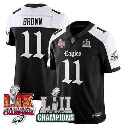 PHI 'Gothic Philly' LII-LIX Super Bowl Champions Vapor Limited Jersey - All Stitched-DTD
