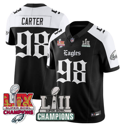 PHI 'Gothic Philly' LII-LIX Super Bowl Champions Vapor Limited Jersey - All Stitched-DTD