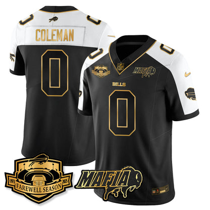 BUF 2025 Bills Mafia Patch Gold Vapor Limited Jersey - All Stitched-DTD
