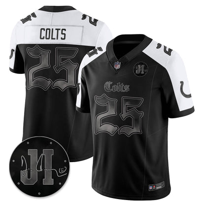 IND 'Dark Gothic' Vapor Limited Jersey - Jim Irsay Patch - All Stitched-DTD